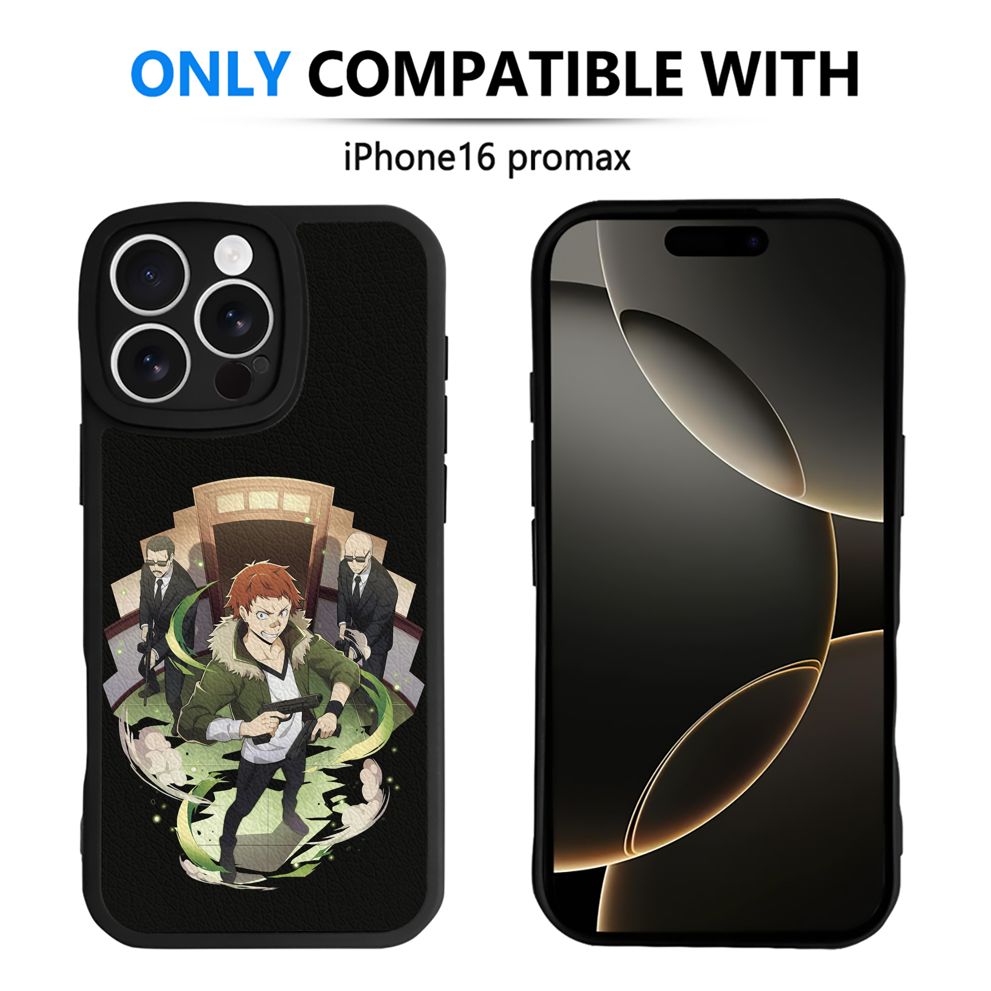 （画像用） 文豪ストレイドッグス Bungo Stray Dogs 【iPhone 16シリーズ対応】シリコンスマホケース（レザー調） 材質：シリコン